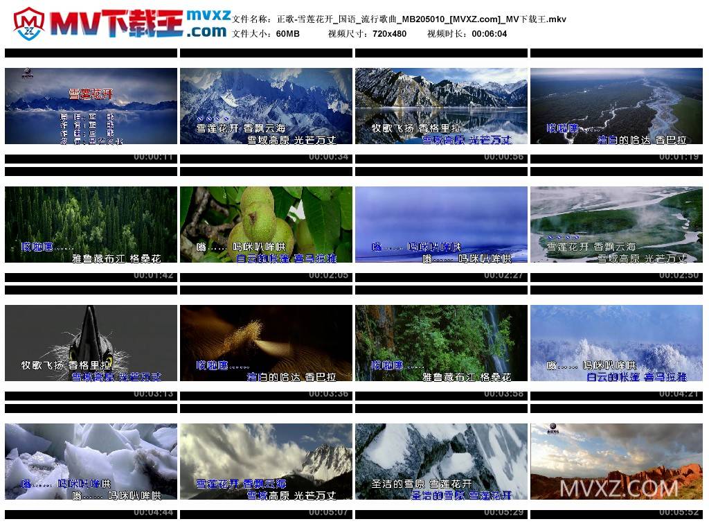 正歌-雪莲花开_国语_流行歌曲_MB205010